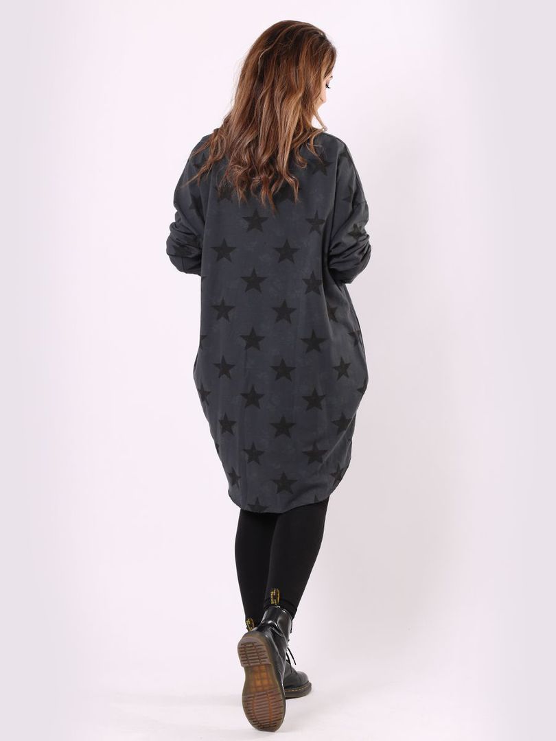 Southern Star Cotton Sweater Charcoal - Black Star image 3
